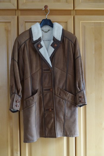 Leder jacke braun - jacke,