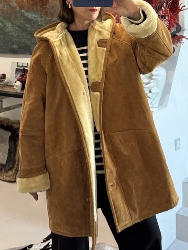 Shearling jacke camel braun - shearling,