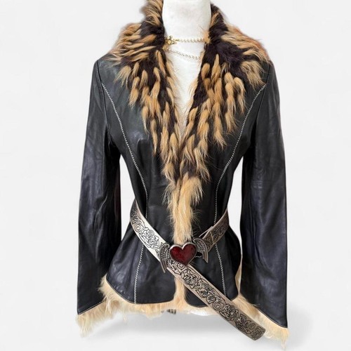 Damen schwarze echt lammfell - schwarze,