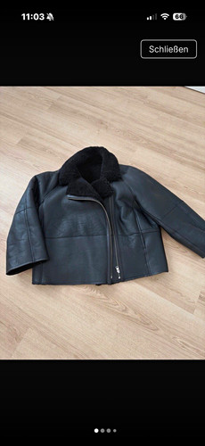 Cos damen biker lederjacke mit - cos, biker-lederjacke