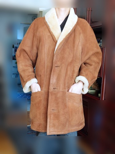 Braune wildlederjacke mit - braune,