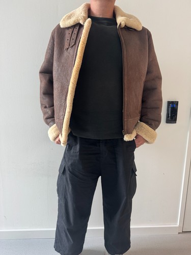 Vintage pilot lederjacke - vintage, /