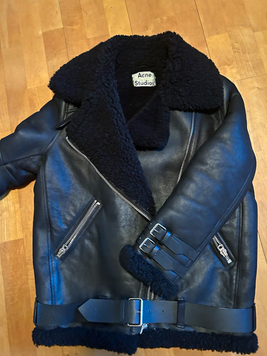 Acne studios biker lederjacke - acne,