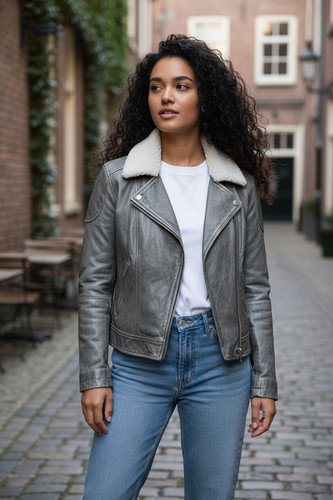 Damen lederjacke echtleder - lederjacke,