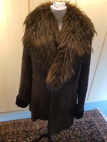 Gewachsene lammfelljacke mit - gewachsene,
