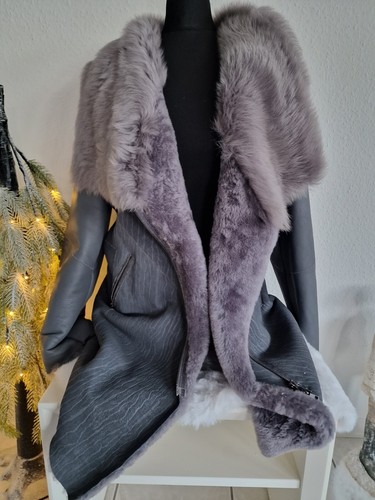Damenwinterjacke echtleder mit - echtleder,